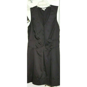 RICHARD CHAI Black Dress Sz 11 Target Satin Tuxedo Vest A Line